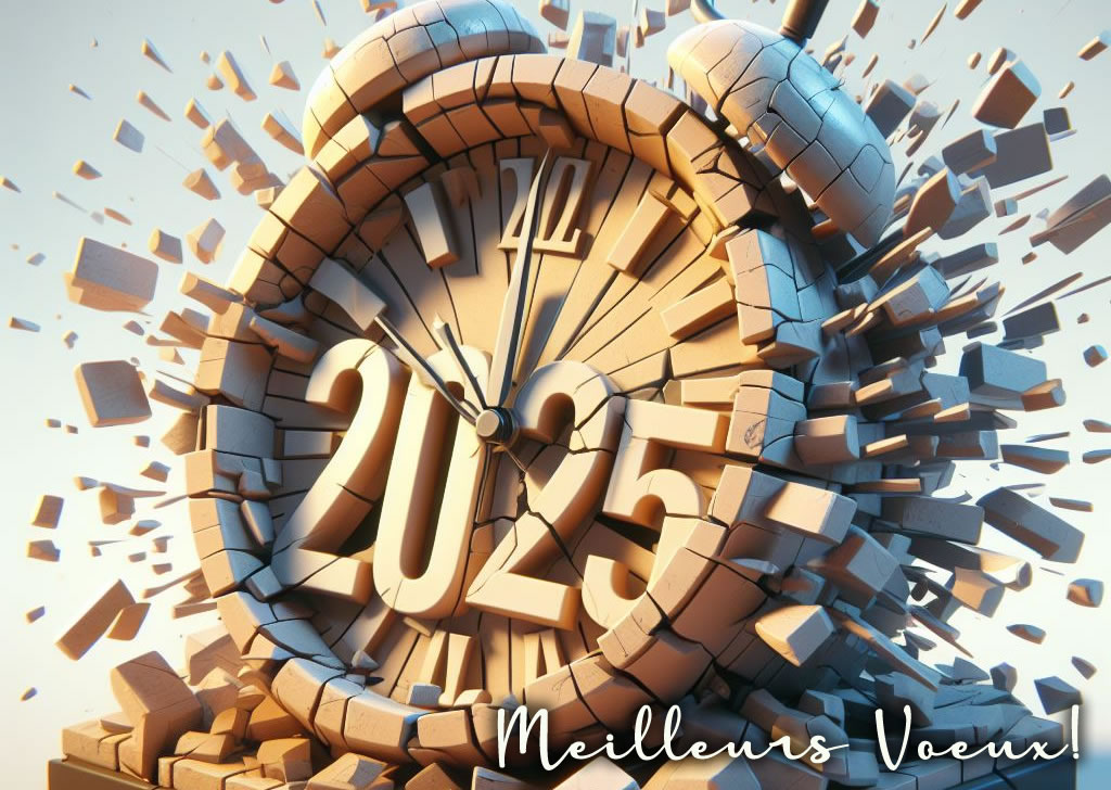 Image Horloge 2025 : La Nouvelle Année Commence