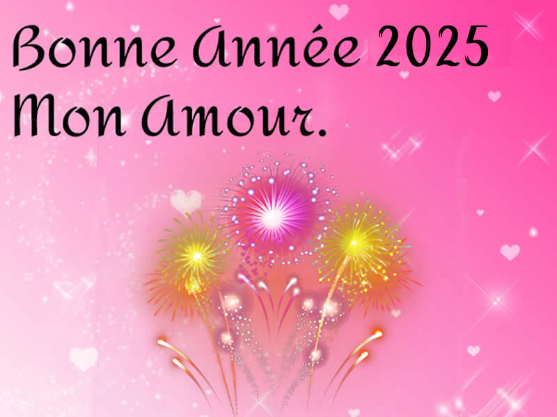 Cartes de vœux bonne année 2025 mon amour