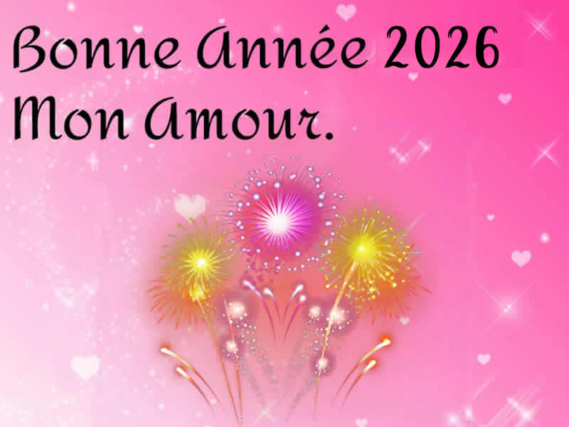 Cartes de vœux bonne année 2026 mon amour