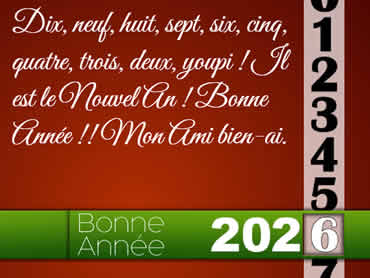 Cartes de voeux d'amitie de bonne année