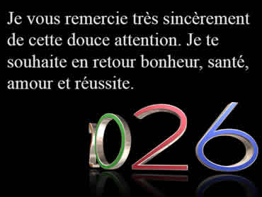 Cartes de voeux Merci virtuelles de bonne année