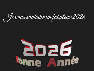 Cartes de voeux de bonne année 2026