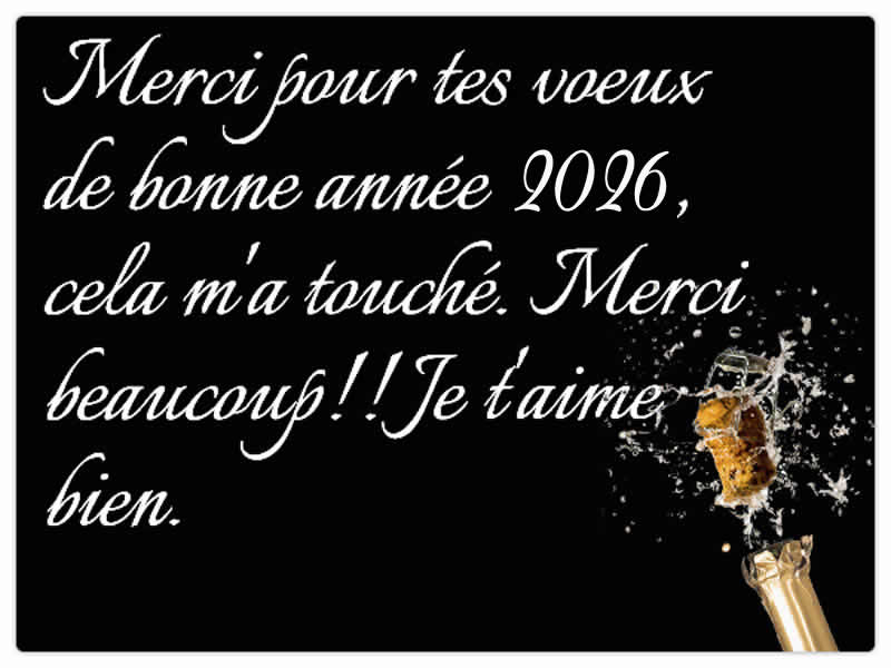 Carte de remerciement pour les voeux