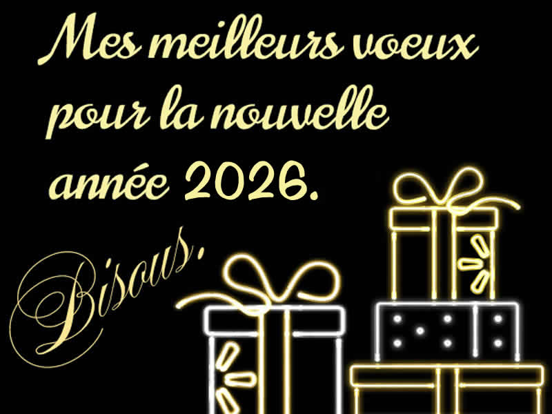Cartes de vœux Mes Meilleurs Vœux 2026 personnalisées