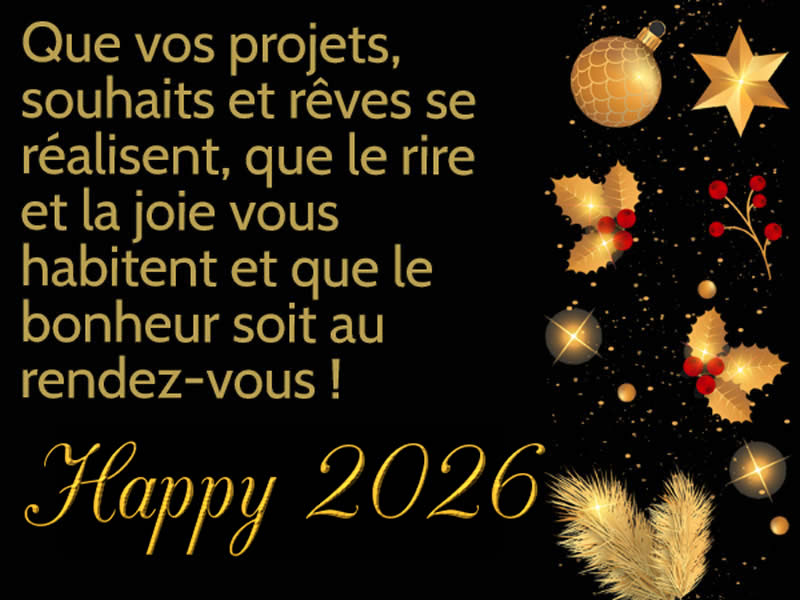 Carte de voeux 2026 à personnaliser pour vos amis