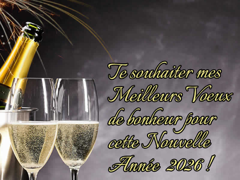 Carte de voeux 2026 à personnaliser pour les amis