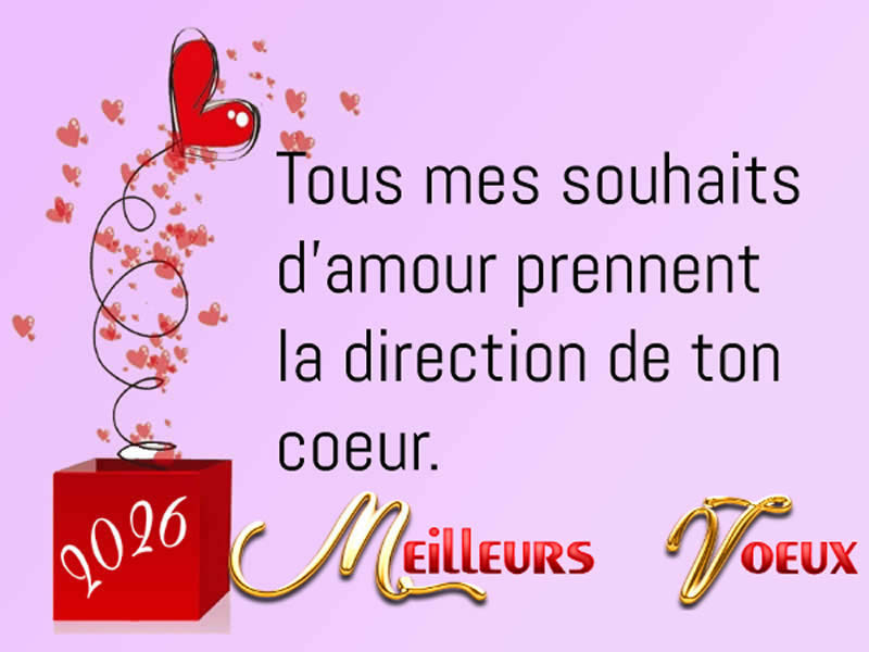Cartes de vœux d'amour personnalisées Tous mes souhaits d'amour prend la direction de ton coeur.