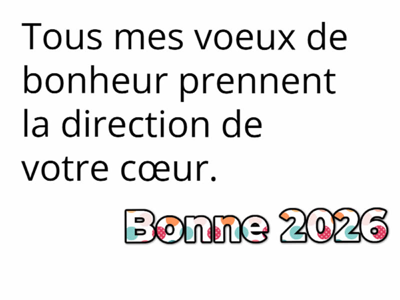 Carte de voeux 2026 romantique
