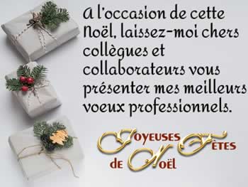 Cartes de Noel : Chers collègues et collaborateurs