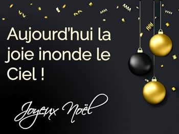 Cartes personnalisées: Aujourd’hui la joie inonde le Ciel ! Joyeux Noël. 