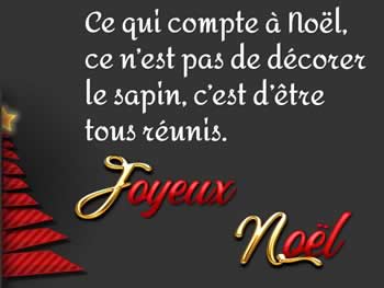 Cartes de Voeux : Ce qui compte à Noël, ce n’est pas de décorer le sapin, c’est d’être tous réunis.