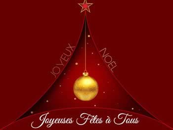 Carte de vœux de Noël professionnels personnalisées pour souhaiter de bonnes fêtes