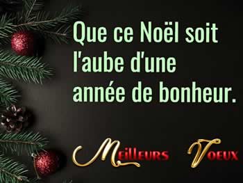 Cartes de Noël personnalisées: Que ce Joyeux Noël soit l'aube d'une année de bonheur. Meilleurs Vœux.