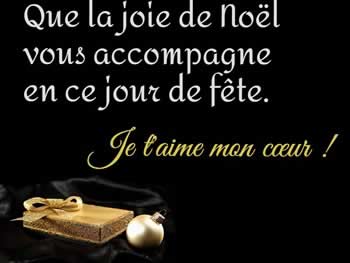 Cartes de Noël personnalisées: Que la joie de Noël vous accompagne en ce jour de fête. Je t 'aime mon cœur !