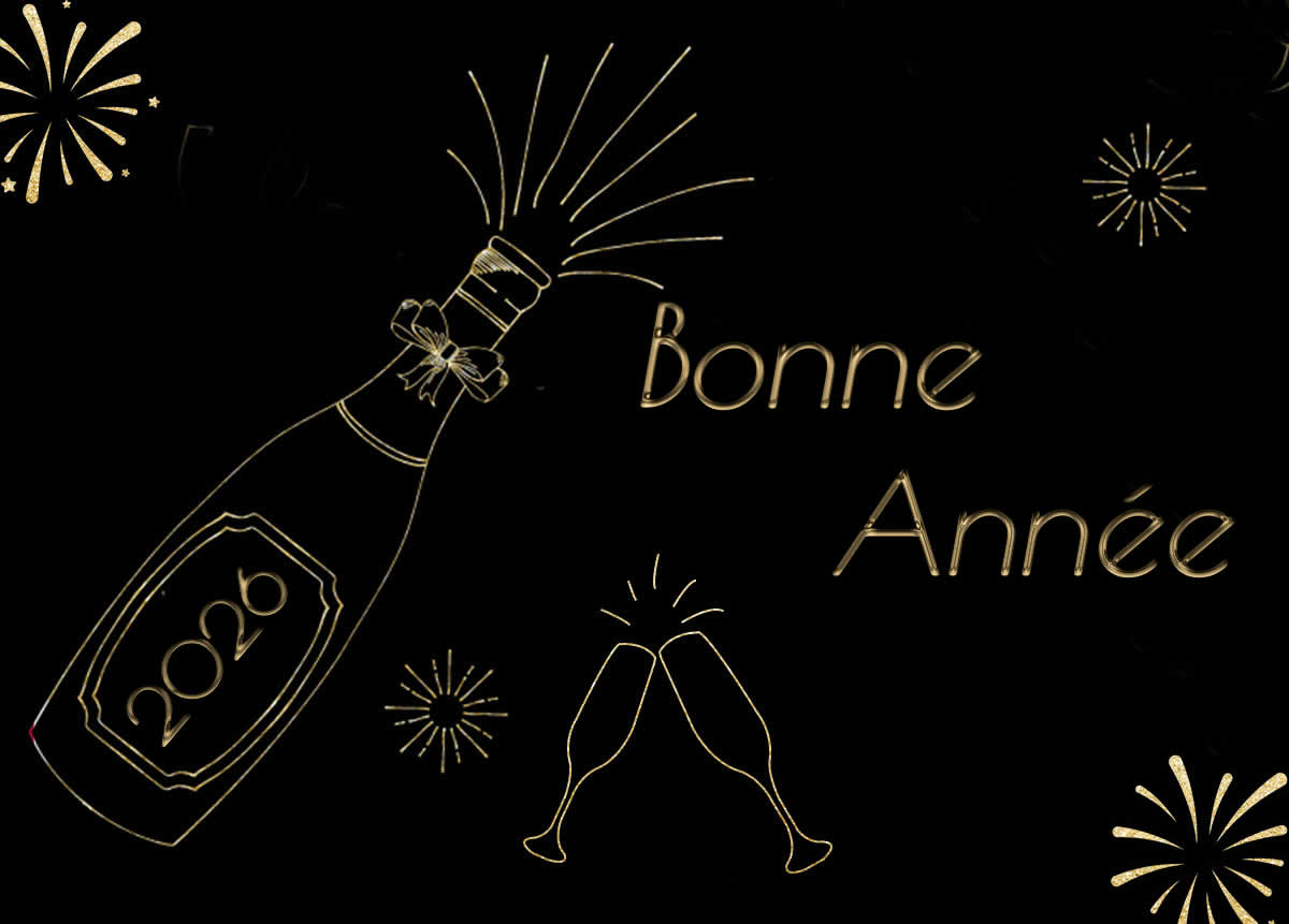 Carte de Voeux: 2027 golden champagne