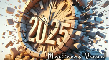carte voeux 2025:  La nouvelle année commence !!